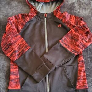 Russell Athletic Gray and Black Hoodie